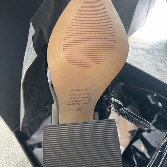 Alias Mae Leather Black Patent Ahara Booties - Picture 4 of 5